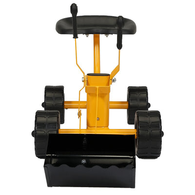 TOBBI Steel Sand Digger Ride On Construction Sandbox Scooper, Yellow (Open Box)