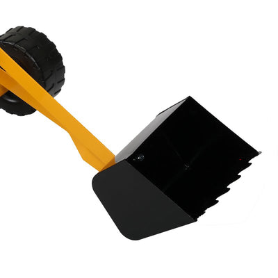 TOBBI Steel Sand Digger Ride On Construction Sandbox Scooper, Yellow (Open Box)