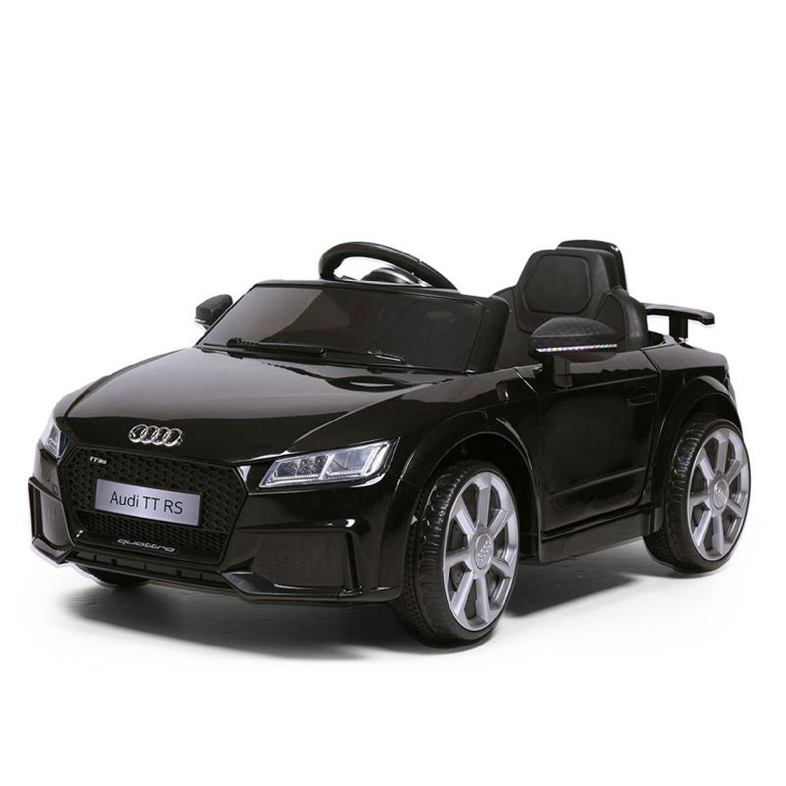TOBBI 12V Electric Battery Powered Ride On Audi TT RS Toy Car for Kids, Black - VMInnovations