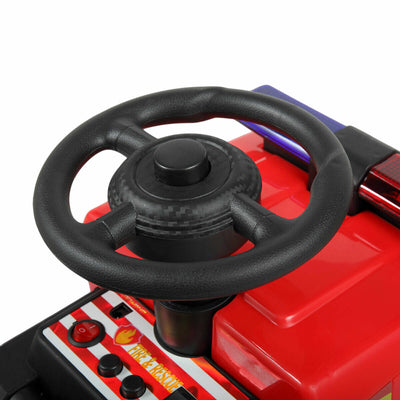 TOBBI 6 Volt Battery Powered Ride On Electric Fire Truck for Ages 3 Years & Up - VMInnovations