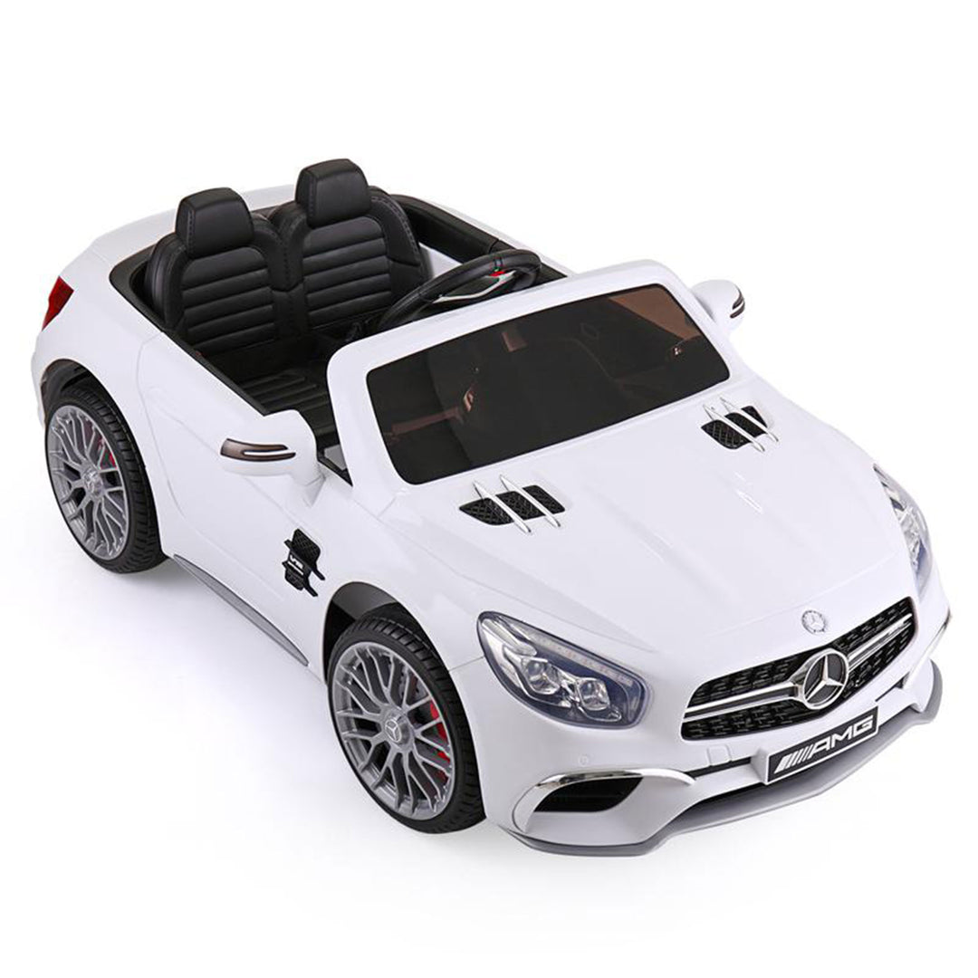 TOBBI Kids Rechargeable Battery Ride On Toy Mercedes Benz w/Remote, White (Used)