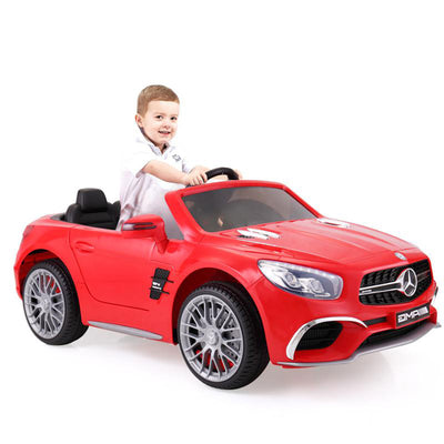 TOBBI Kids Rechargeable Battery Ride On Toy Mercedes Benz Car, Red (For Parts)