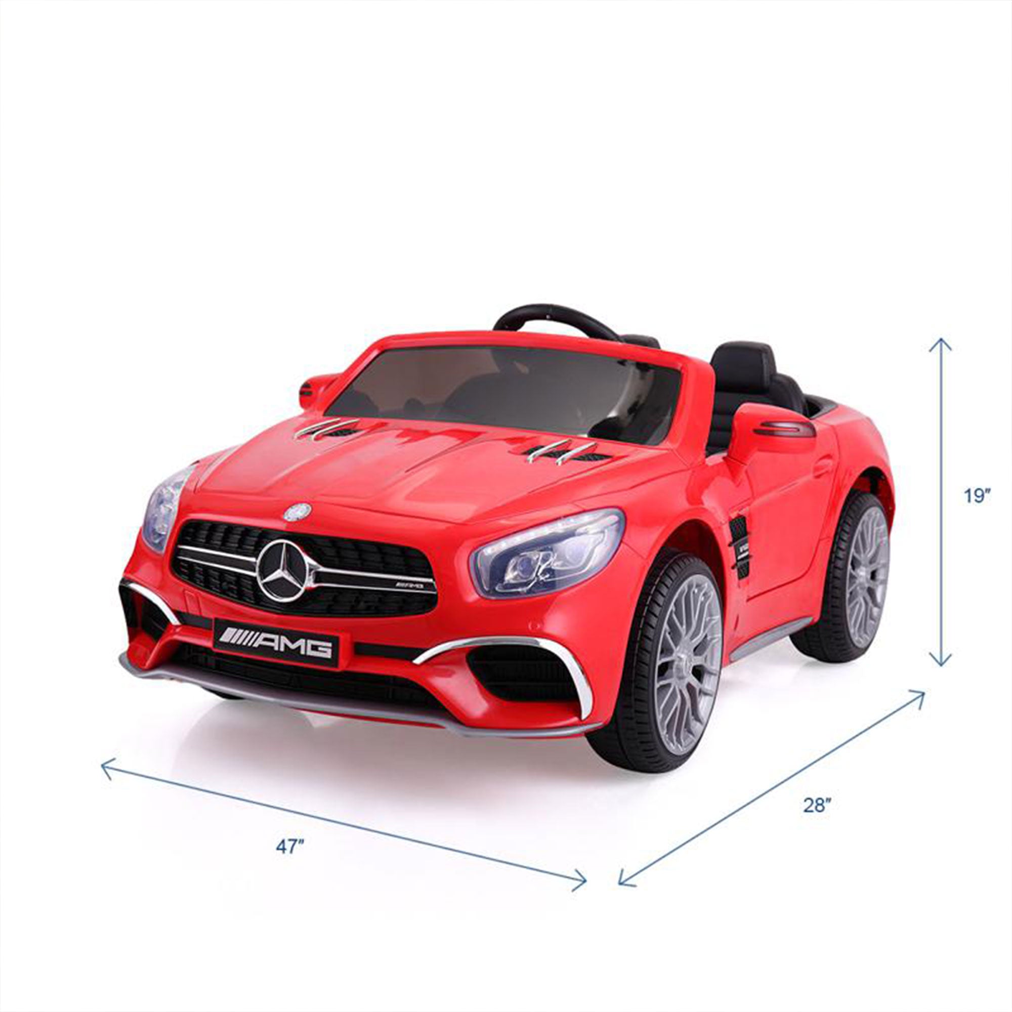 TOBBI Kids Rechargeable Battery Ride On Toy Mercedes Benz Car, Red (For Parts)