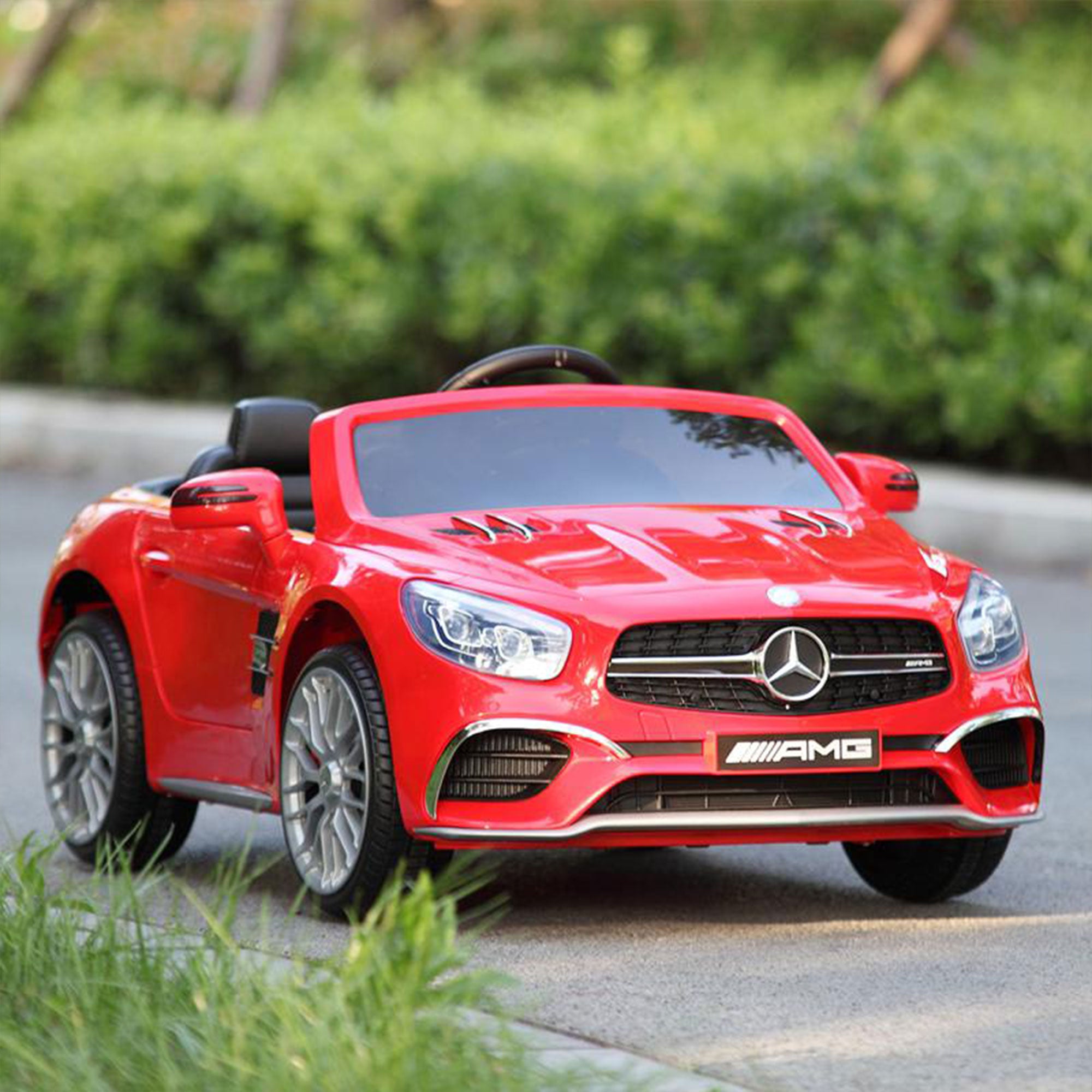 TOBBI Kids Rechargeable Battery Ride On Toy Mercedes Benz Car, Red (For Parts)