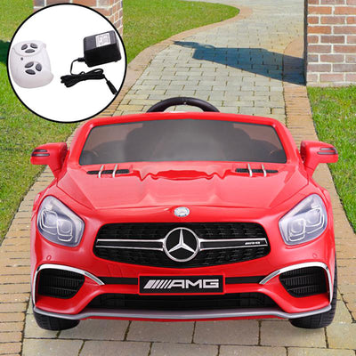 TOBBI Kids Rechargeable Battery Ride On Toy Mercedes Benz Car, Red (For Parts)