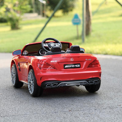 TOBBI Kids Rechargeable Battery Ride On Toy Mercedes Benz Car, Red (For Parts)