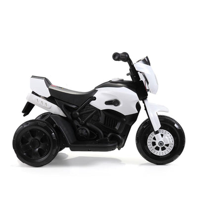 TOBBI 6 Volt Battery Powered 3 Wheeled Ride On Motorcycle for Ages 3 & Up, White