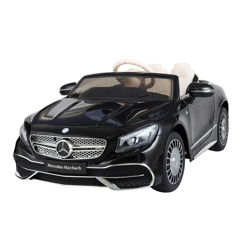 TOBBI 12V Kids Rechargeable Battery Ride On Toy Mercedes Maybach Car w/RC, Black