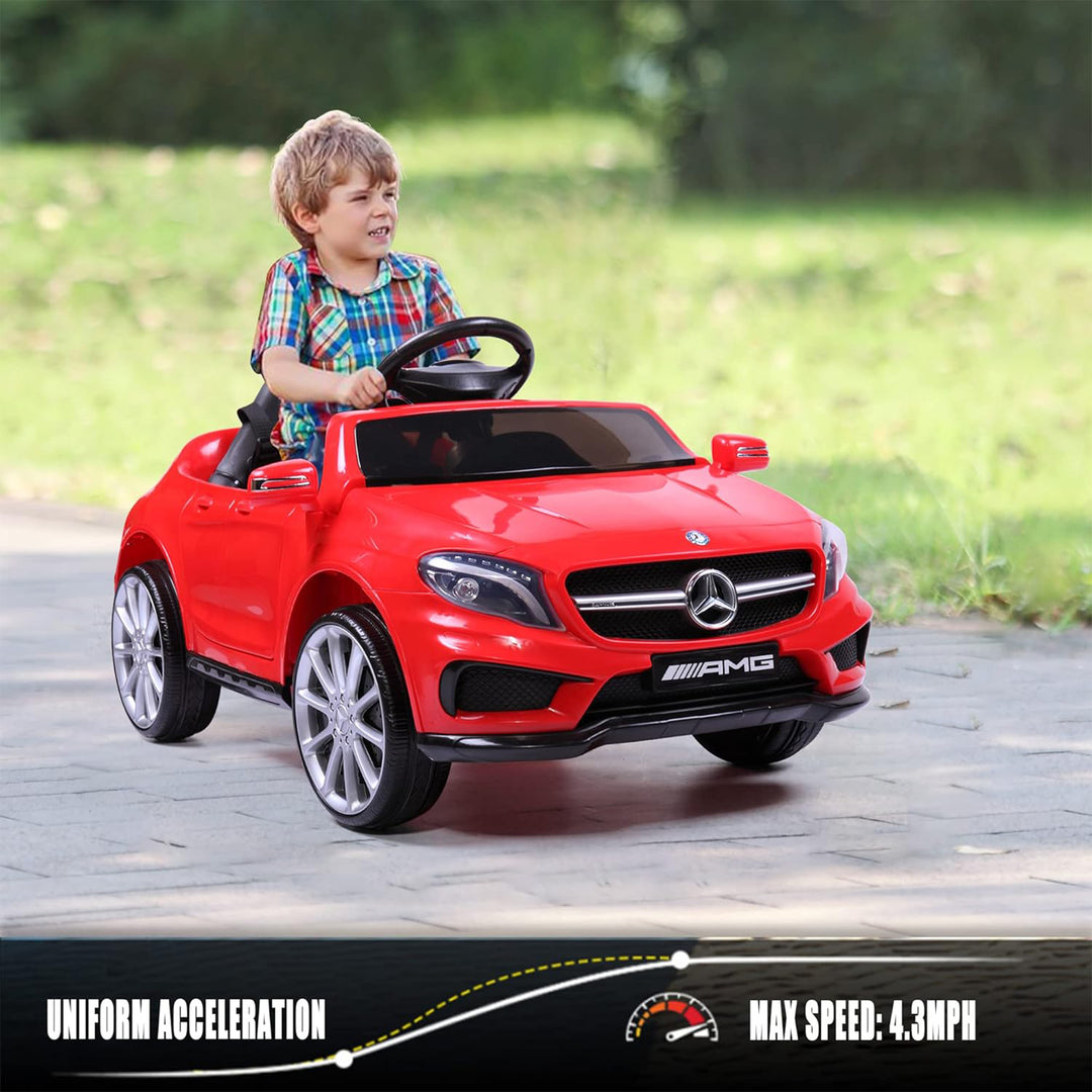 TOBBI 6 Volt Kids Electric Battery Powered Ride On Toy Mercedes Benz Car, Red