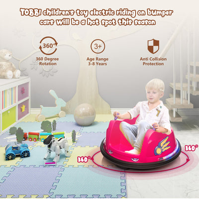 TOBBI 6 Volt Kids Electric Battery Powered Ride On Bumper Car Vehicle (Open Box)