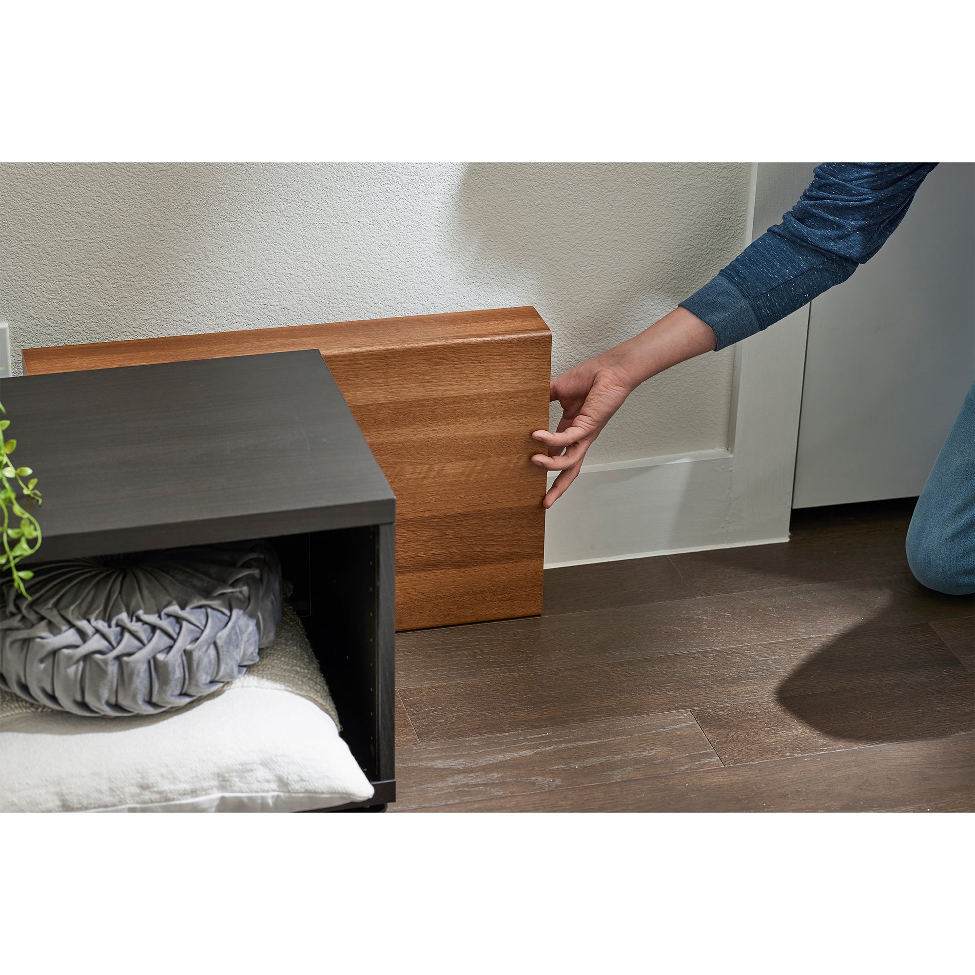 Theater Solutions by Goldwood 250 Watt 8" Slim Home Theater Subwoofer, Mahogany