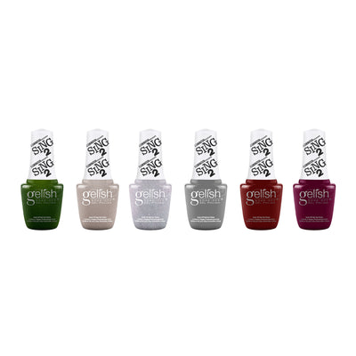Gelish Mini Holiday Winter Sing 2 Manicure w/ 110 Stiletto Tips Kit & LED Light - VMInnovations