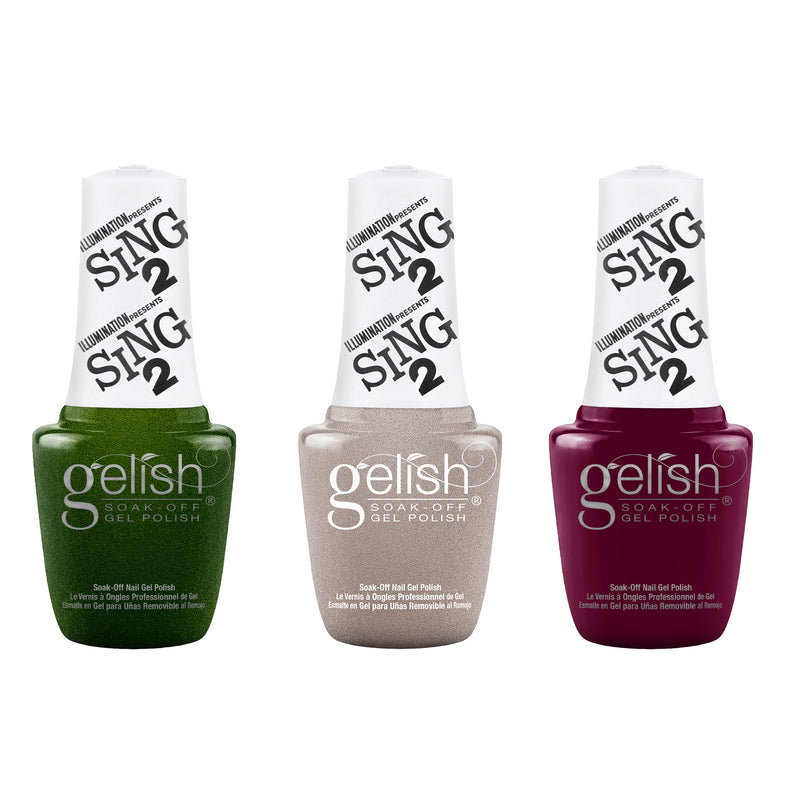 Gelish Mini Holiday Winter Sing Home Manicure 3 Color Gel Nail Polish (Open Box)