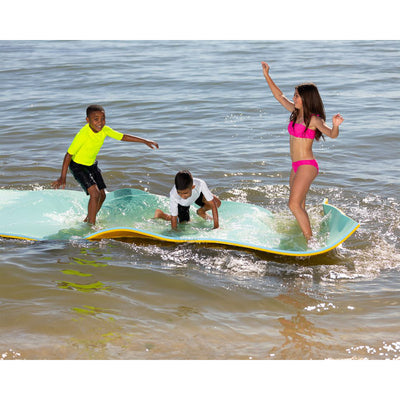 Lagoon Lounge 5 x 12 Ft Family Lake or Pool Floating Lounge Mat, Teal (Open Box) - VMInnovations