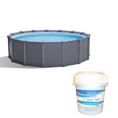 Intex 15.8ft x 49in Above Ground Swimming Pool & Pool Care Chlorine Tabs, 5 Lbs