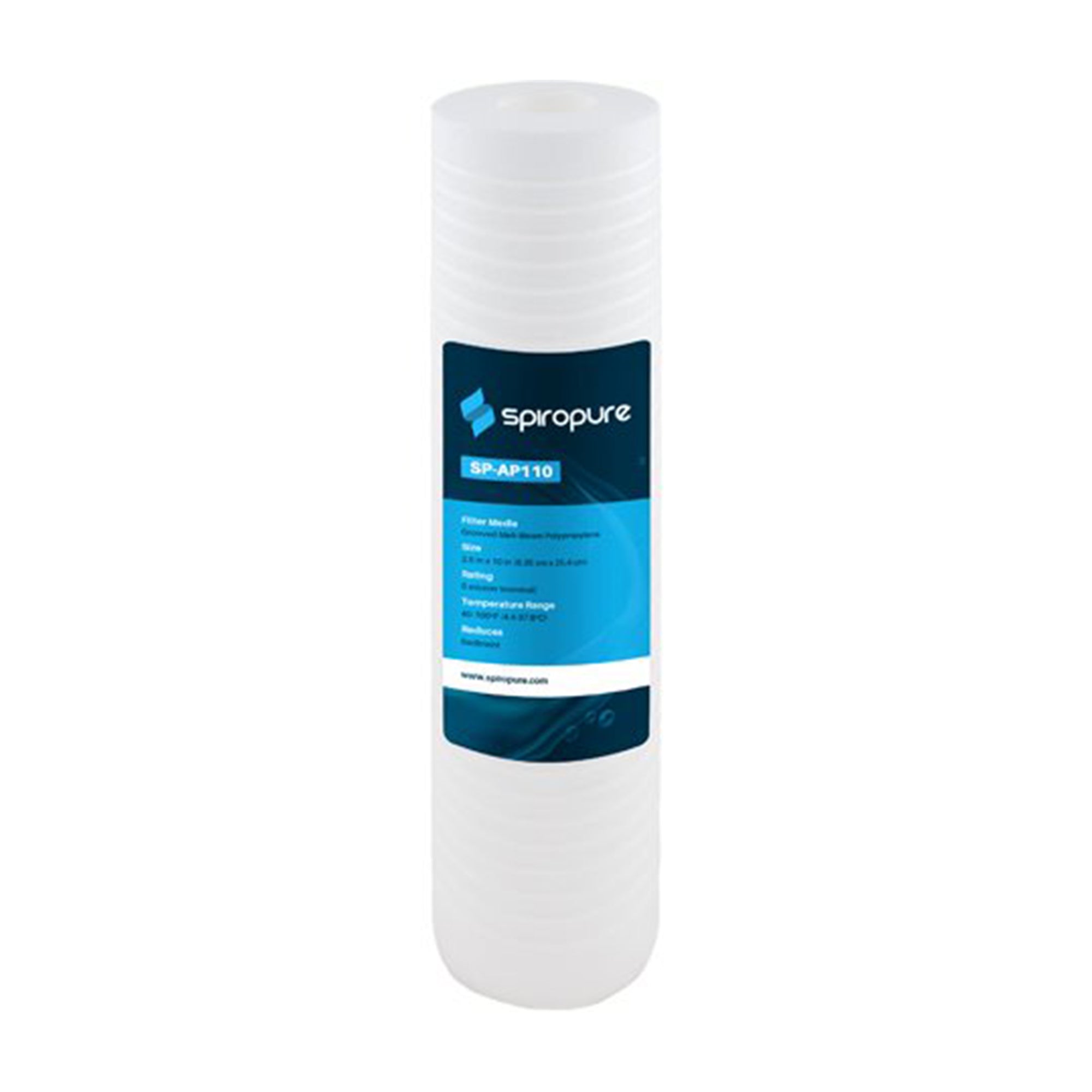 SpiroPure 10 x 2.5in Grooved Sediment Water Filter Replacement, 24 Pack (Used)