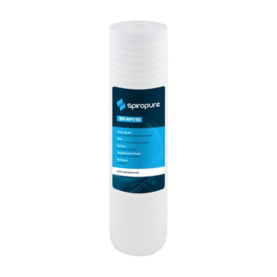 SpiroPure 10 x 2.5in Grooved Sediment Water Filter Replacement, 24 Pack (Used)