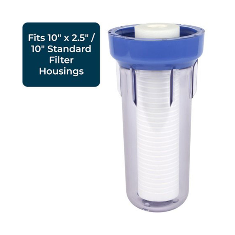 10 x 2.5in Grooved Sediment Water Filter Replacement, 24 Pack (Open Box)