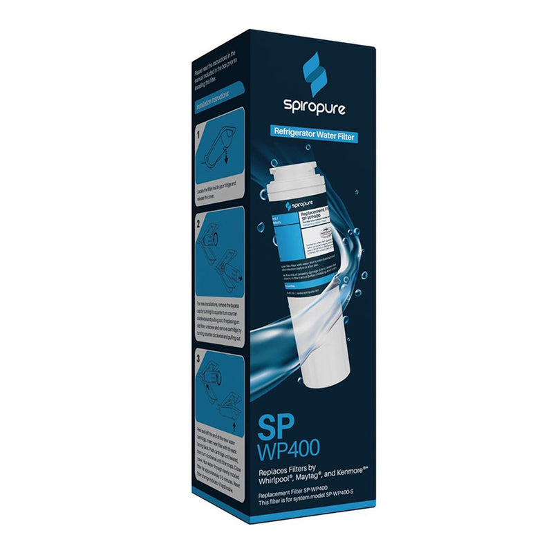 SpiroPure SP-WP400-3PK Certified Refrigerator Water Filter Replacement, 3 Pack