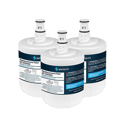 SpiroPure SP-WP800-3PK Certified Refrigerator Water Filter Replacement, 3 Pack