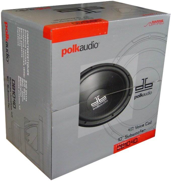 Polk Audio 540W 10" 4-Ohm SVC Car Audio Sub Power Marine Subwoofer (Open Box)