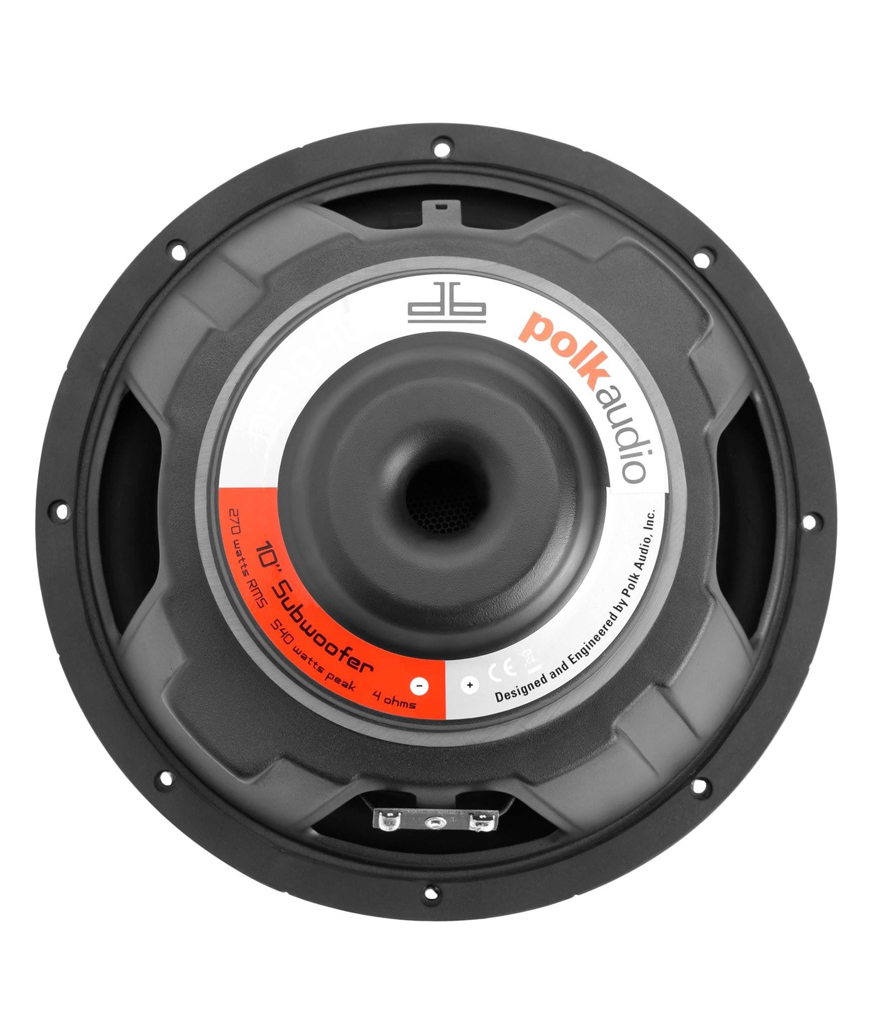 Polk Audio 540W 10" 4-Ohm SVC Car Audio Sub Power Marine Subwoofer (Open Box)