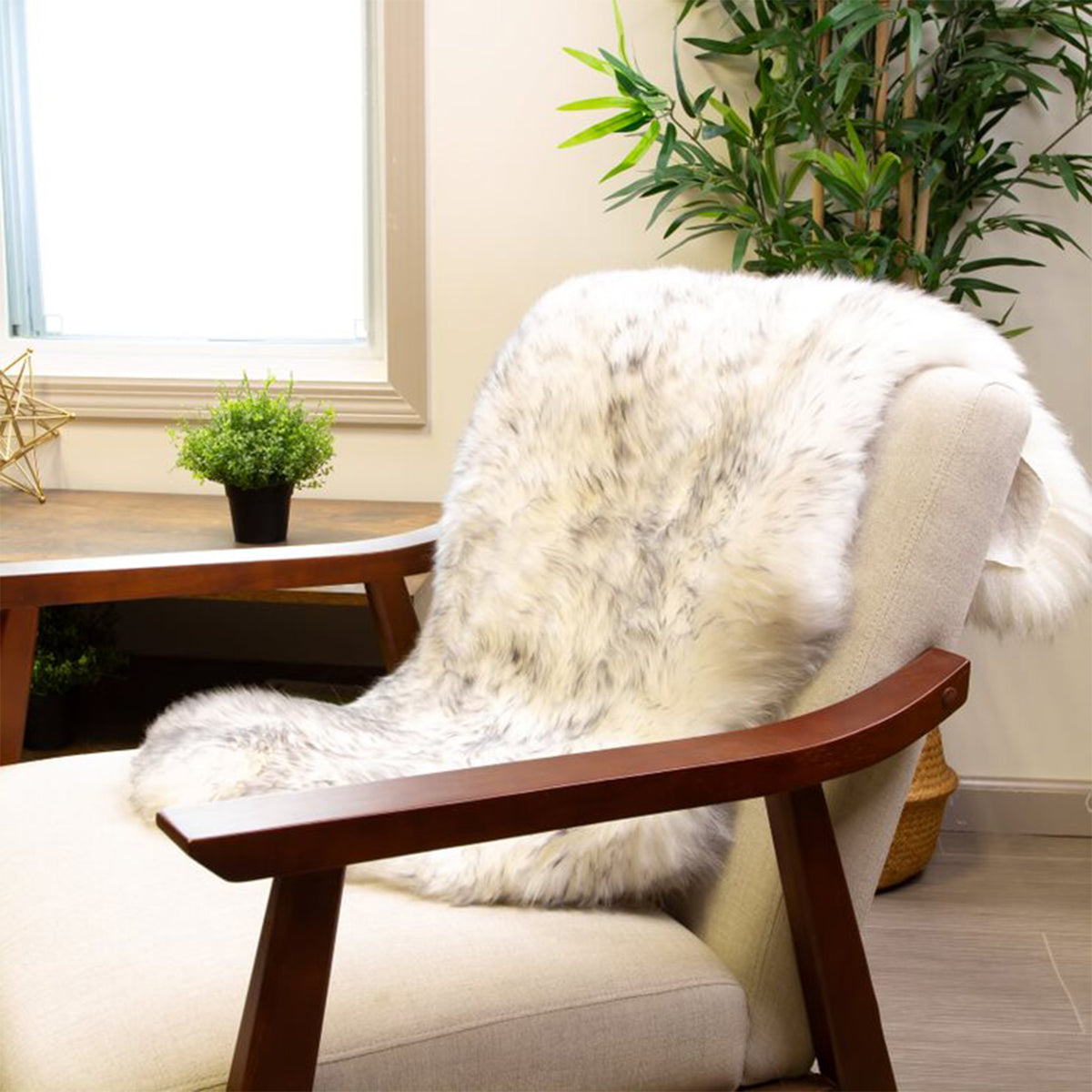Super Area Rugs Genuine Premium New Zealand Sheepskin Area Throw Rug, Twilight