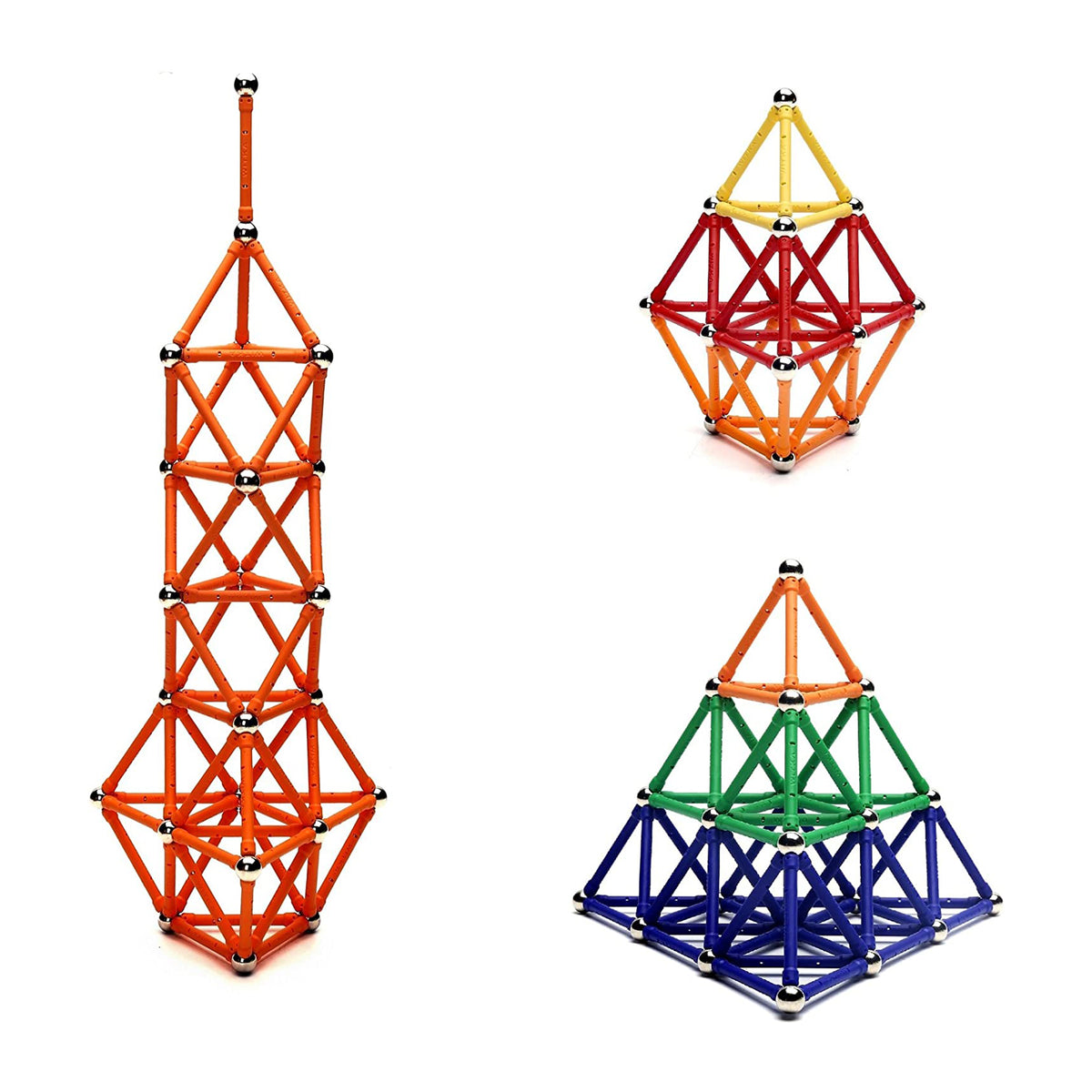 WITKA Magnetic Building Sticks for Spatial Brain Training, 200 Pieces (2 Pack)