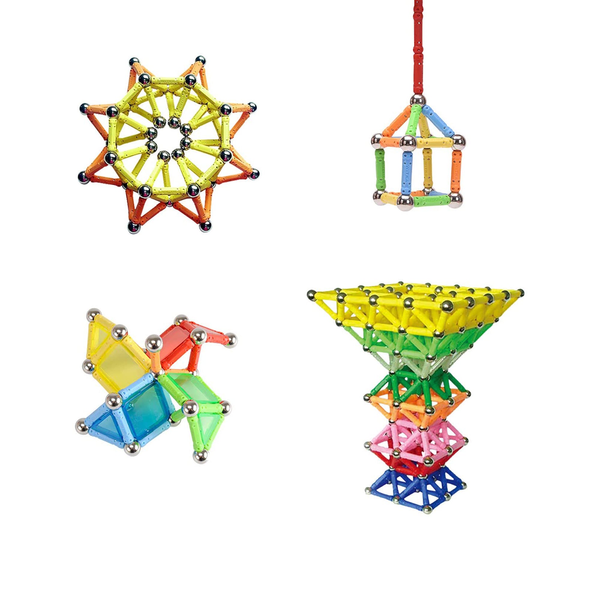 WITKA Magnetic Building Sticks for Brain Training, 230 Pieces (Open Box) - VMInnovations