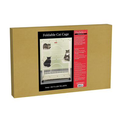 ProSelect 48" Foldable Cat Cage w/ Dual Doors & Adjustable Perches (Open Box)