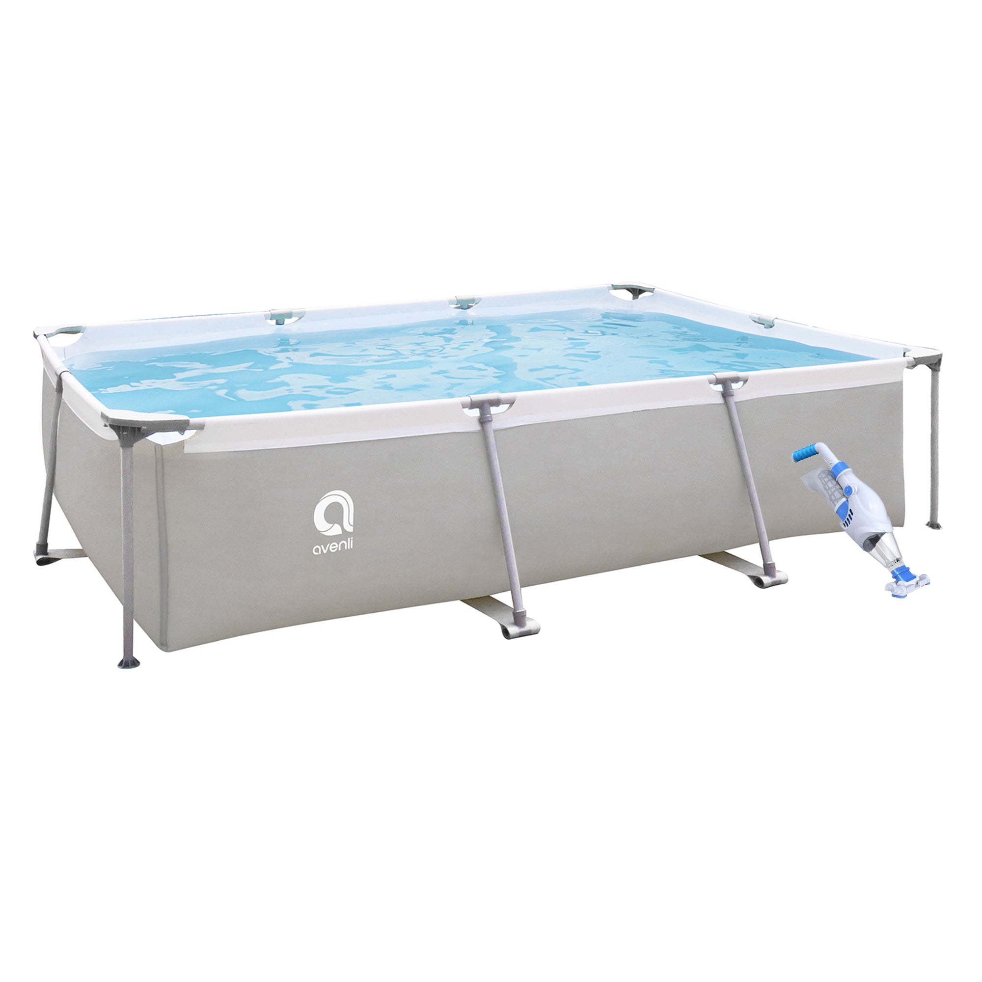 JLeisure 10x6.5 Ft Above Ground Swimming Pool & Clean Plus Handheld Pool Vacuum - VMInnovations