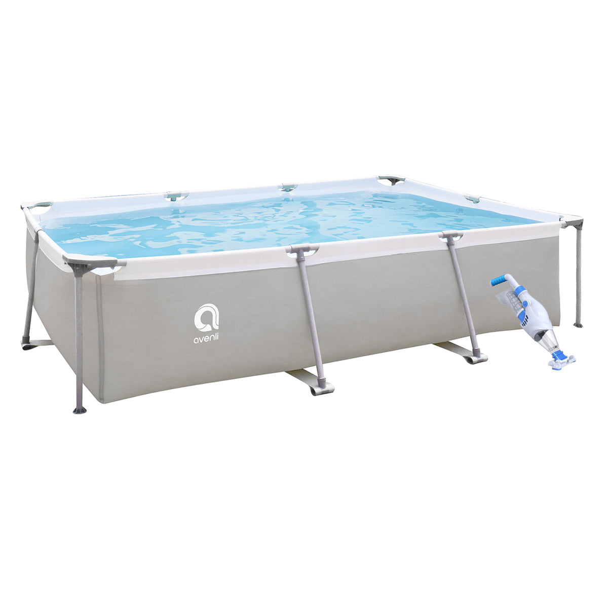 JLeisure 10x6.5 Ft Above Ground Swimming Pool & Clean Plus Handheld Pool Vacuum
