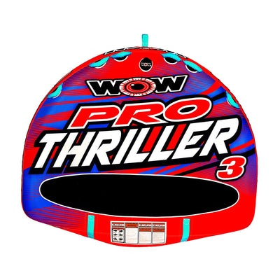 WOW Watersports Super Thriller 3 Person Inflatable Towing Tube, Red (Open Box)