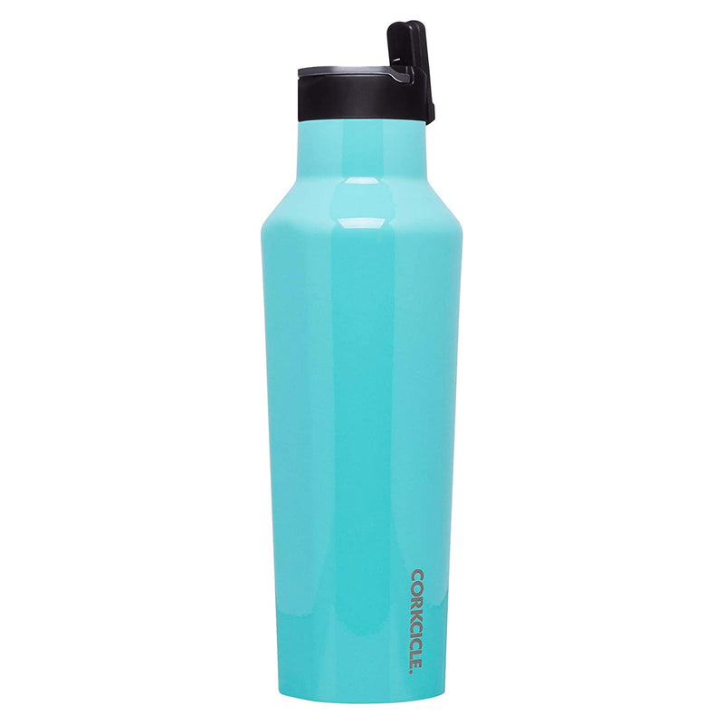 Corkcicle Classic 20oz Stainless Steel Water Bottle, Gloss Turquoise (Damaged)