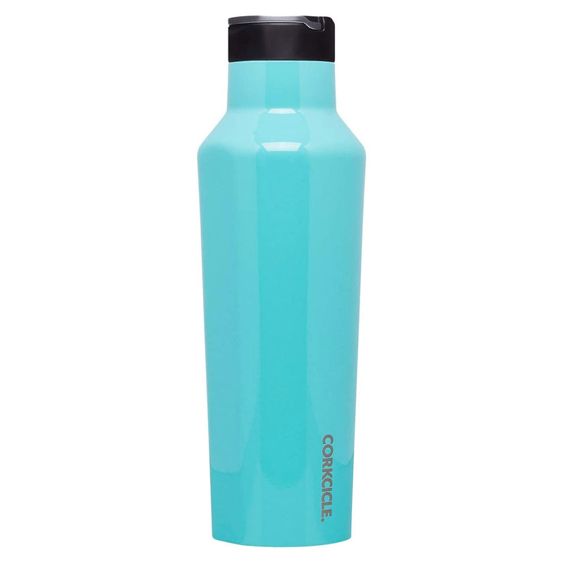Corkcicle Classic 20oz Stainless Steel Water Bottle, Gloss Turquoise (Damaged)