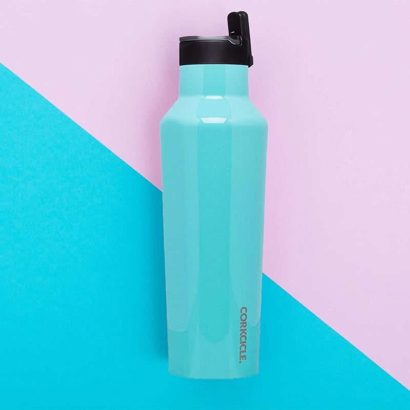 Corkcicle Classic 16oz Canteen Stainless Steel Water Bottle, Turquoise(Open Box)