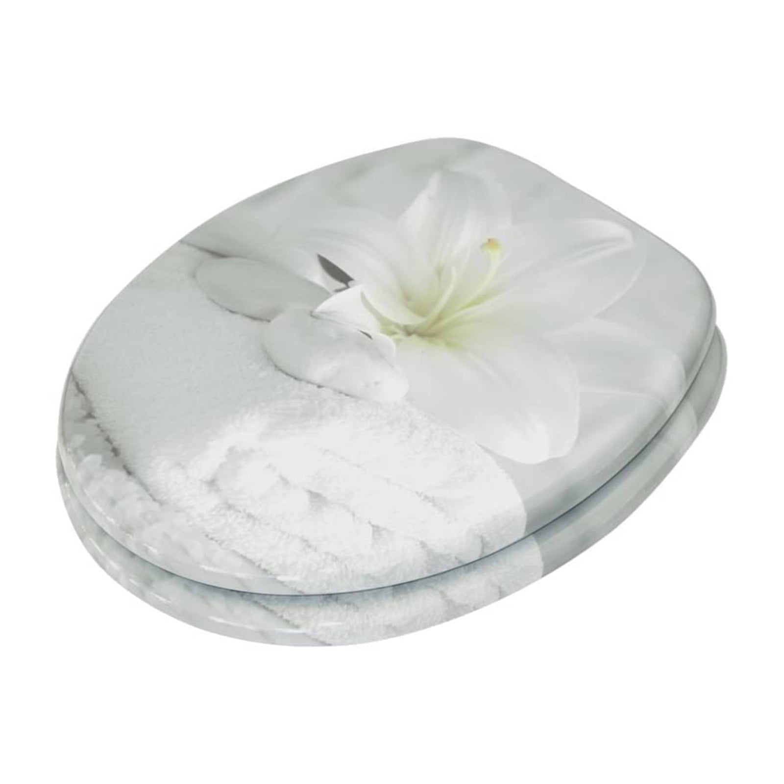 Sanilo 105 Round Soft Close Molded Wood Toilet Seat, Good Feeling (Used) - VMInnovations