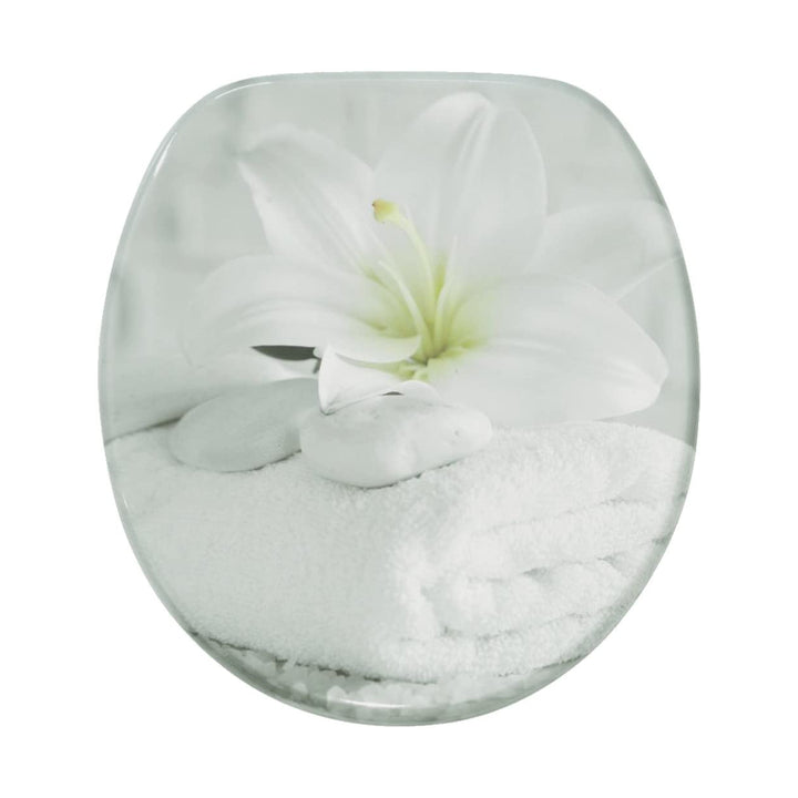 Sanilo 105 Round Soft Close Molded Wood Toilet Seat, Good Feeling (Used)