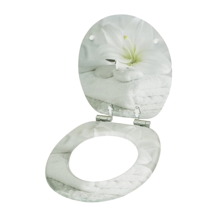 Sanilo 105 Round Soft Close Molded Wood Toilet Seat, Good Feeling (Used)