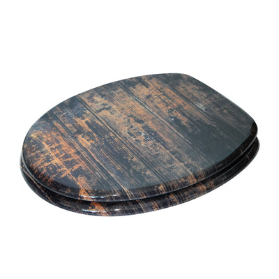 Sanilo Soft Close Lid Wood Toilet Seat, Soft Close, Vintage Wood (Open Box) - VMInnovations