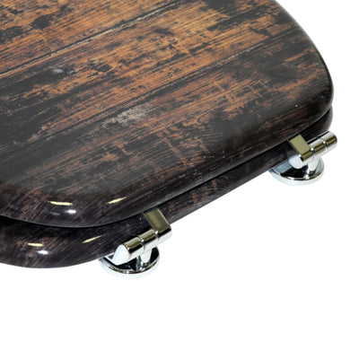 Sanilo Soft Close Lid Wood Toilet Seat, Soft Close, Vintage Wood (Open Box) - VMInnovations