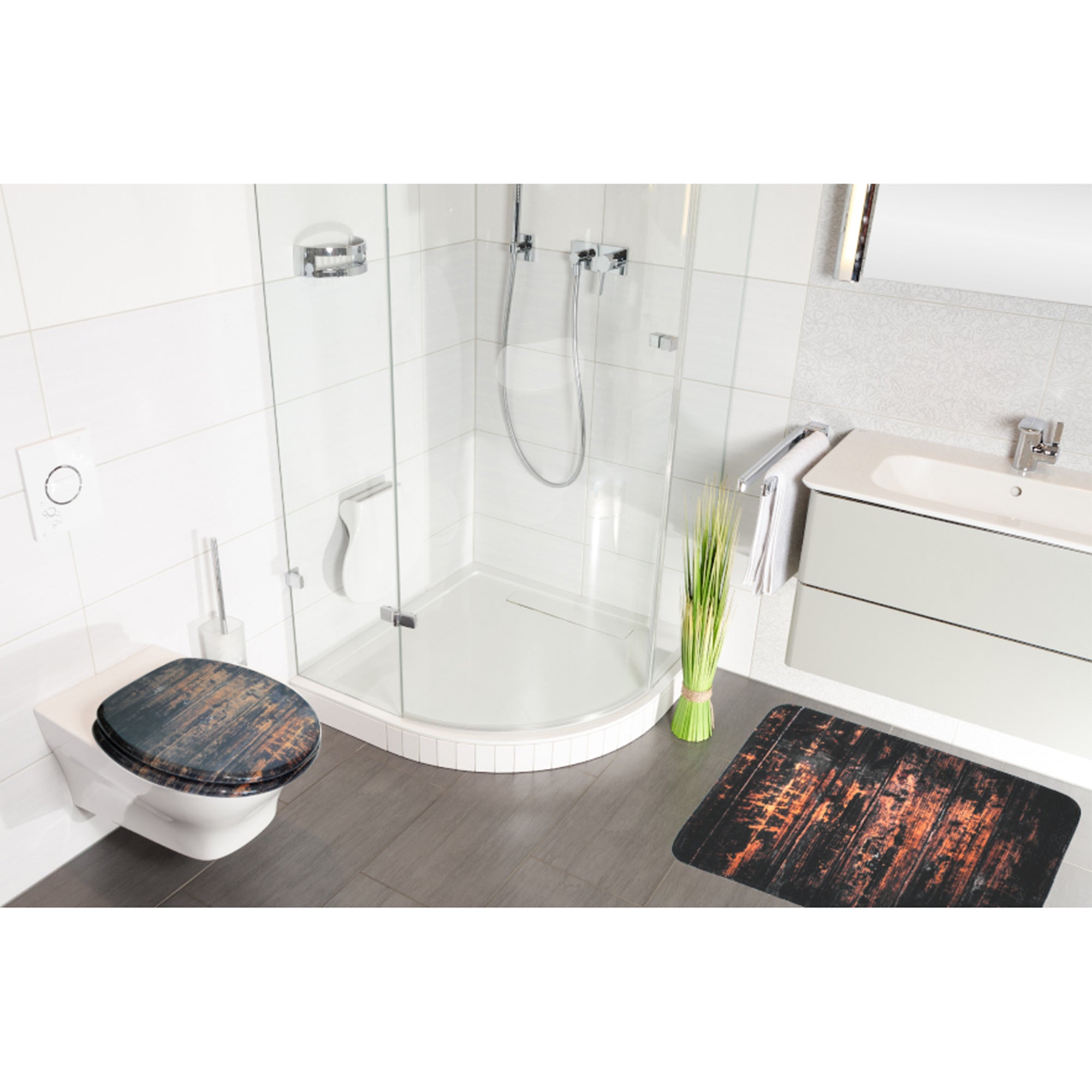 Sanilo Soft Close Lid Wood Toilet Seat, Soft Close, Vintage Wood (Open Box) - VMInnovations