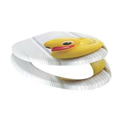 Sanilo 198 Elongated Soft Close Molded Wood Toilet Seat, Rubber Duck (Open Box)