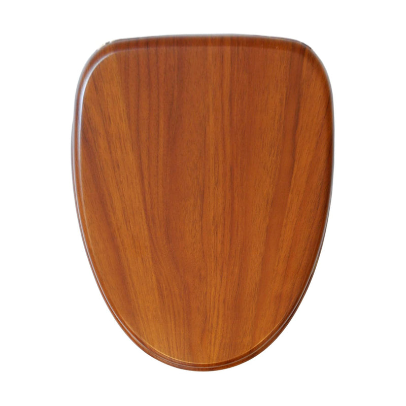 Sanilo 210 Elongated Soft Close Molded Wooden Adjusting Toilet Seat, Mahogany