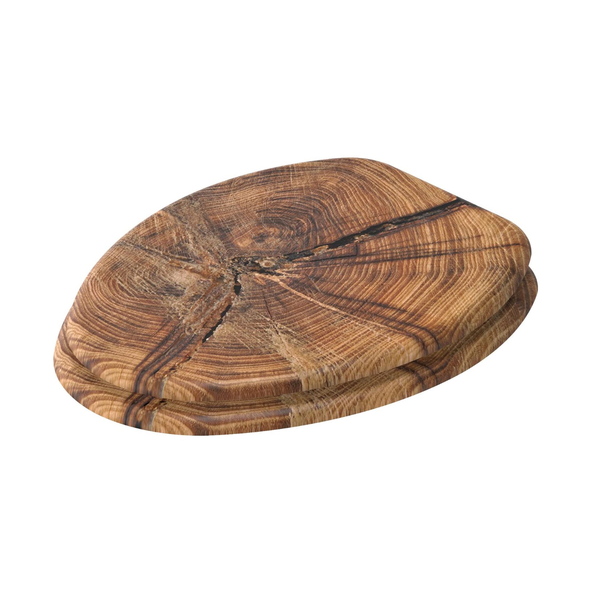 Sanilo Elongated Soft Close Molded Adjusting Toilet Seat, Old Tree (Open Box)