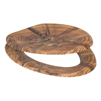 Sanilo Elongated Soft Close Molded Adjusting Toilet Seat, Old Tree (Open Box)