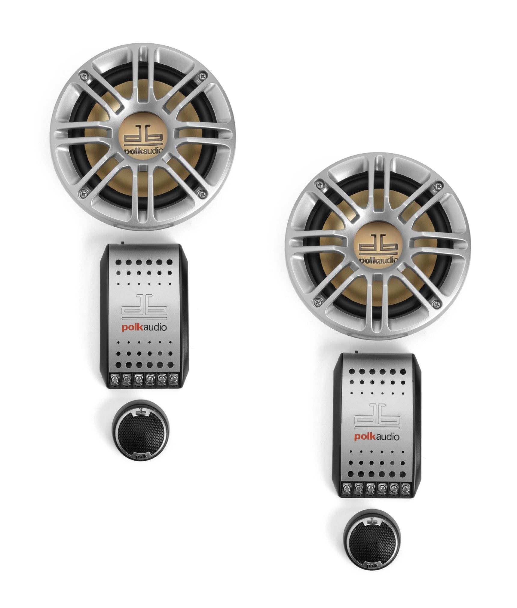 2) POLK AUDIO DB5251 5.25" 250W Car Marine Component Speaker Pair (Open Box)