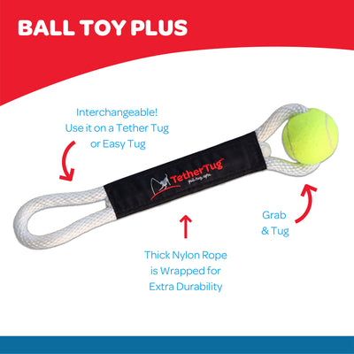 Tether Tug Tennis Ball Rope Toy for Big Dogs Over 70 Pounds (Used)