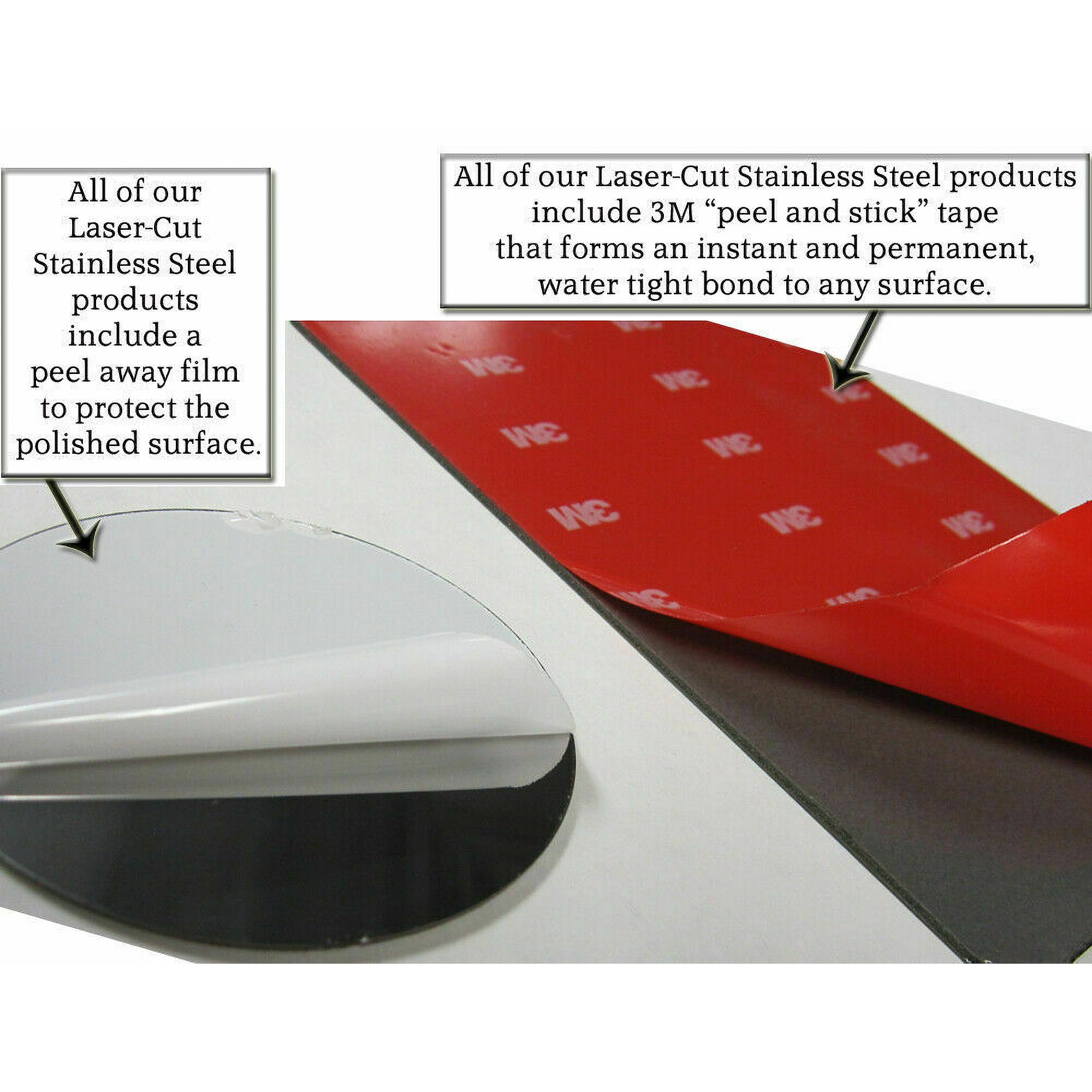 QAA TR55640 3 Piece Stainless Steel Tail Light Ring Accent Kit for Lincoln MKC - VMInnovations