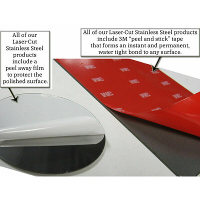 QAA TR55640 3 Piece Stainless Steel Tail Light Ring Accent Kit for Lincoln MKC - VMInnovations